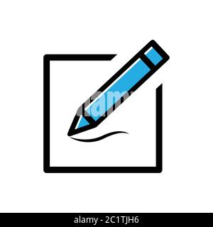 sign up icon, edit icon, pencil icon. design template vector Stock Vector