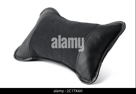 Black neck pillow isolated on a white background. Stock Photo