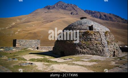 Tash Rabat caravanserai in Tian Shan mountain in Naryn province, Kyrgyzstan Stock Photo