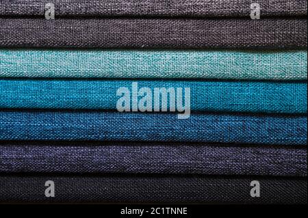 Abstract volumetric background textile multicolored stripes of furniture upholstery patterns. Home comfort concept Stock Photo