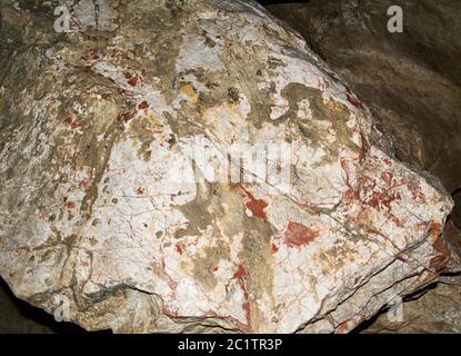 Mamorated boulder in LamprechtshÃ¶hle in Austria Stock Photo