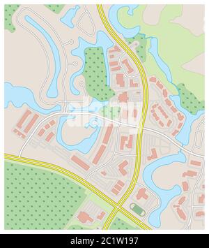abstract detailed colored topographic contour map Stock Vector