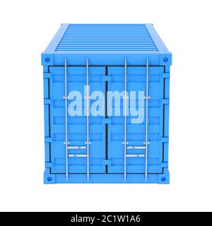 Interpol Container Blue Shipping freight container. Blue intermodal container Stock Photo - Alamy