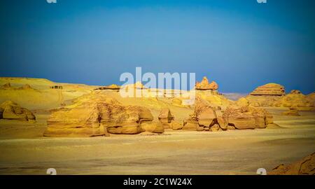 Nature sculpture in Wadi Al-Hitan aka Whales Valley, Egypt Stock Photo