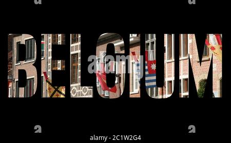 Bulgaria text sign - country name word photo silhouette. Stock Photo