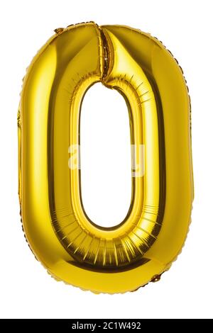 Ball in the form of a digit zero, isolated on a white background Stock Photo
