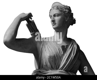Classic white marble statue Diana of Versailles Stock Photo