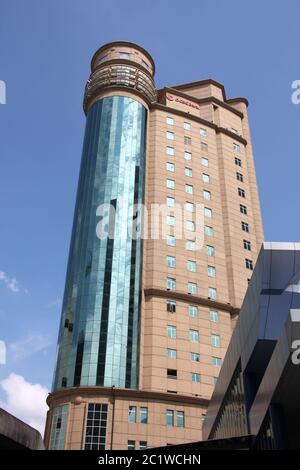 KUALA LUMPUR, MALAYSIA - MARCH 29, 2008: OCBC Bank building in Kuala Lumpur, Malaysia. Oversea-Chinese Banking Corporation is a bank company based in Stock Photo