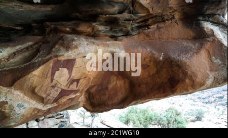 Cave paintings and petroglyphs Laas Geel near Hargeisa Somalia Stock Photo