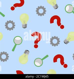 Seamless Pattern Background Science Themed Stock Vector