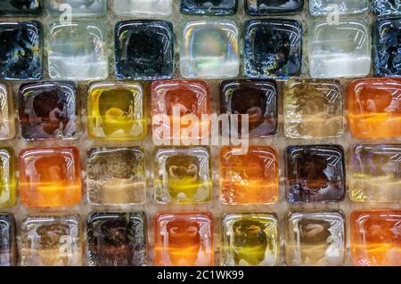Modern glass mosaic tiles background. Mix color pattern for decoration. Texture tiles surface of bathroom or the kitchen floor a Stock Photo