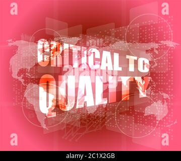 critical to quality word on business digital screen Stock Photo