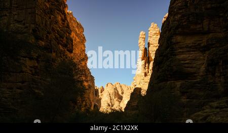 Bizzare rock formation at Essendilene, Tassili nAjjer national park, Algeria Stock Photo