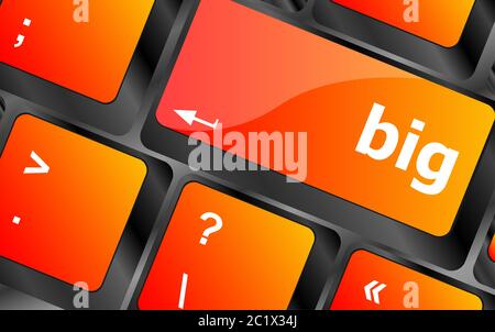 big word on keyboard key, notebook computer button Stock Photo