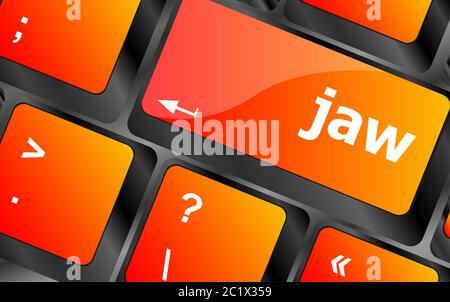 jaw word on computer keyboard pc key Stock Photo