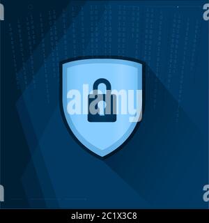 Protection concept. Protect mechanism, system privacy. Vector illustration Stock Vector