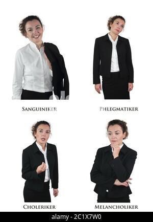 The four personality types Stock Photo