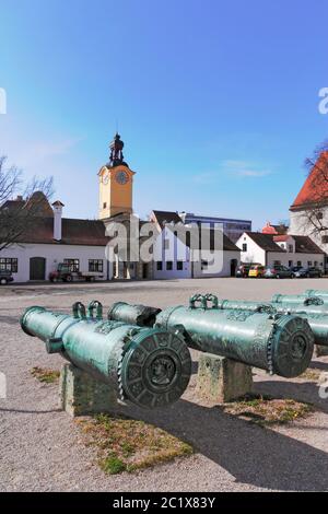 Cannons at the New Castle Stock Photo