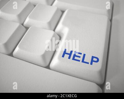 Keybord Button Help Stock Photo