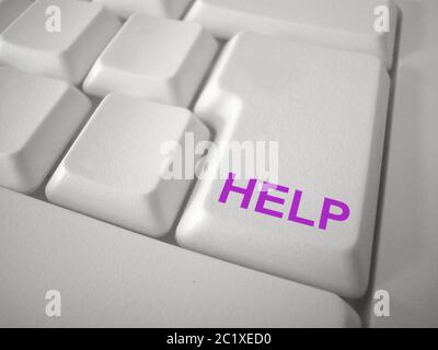 Keybord Button Help Stock Photo