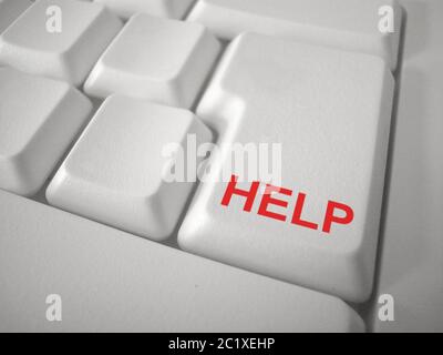 Keybord Button Help Stock Photo