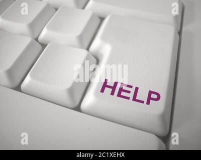 Keybord Button Help Stock Photo