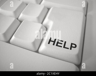 Keybord Button Help Stock Photo