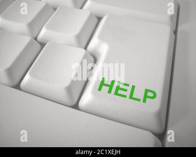 Keybord Button Help Stock Photo