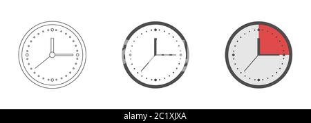 Clock vector icons Stock Vector