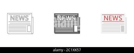 Newspaper vector icons Stock Vector