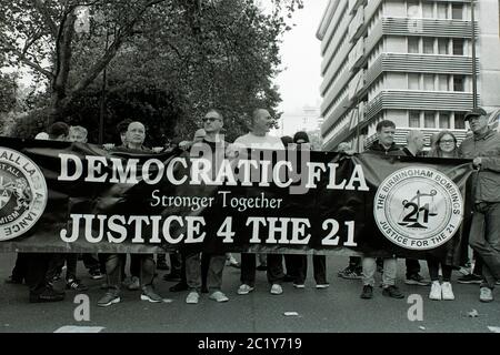 Democratic Football Lads Alliance (DFLA) march, London, UK. 13th October 2018 Stock Photo