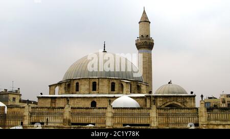 Exterior view to Khusruwiyah Mosque at the center of Aleppo, Syria Stock Photo