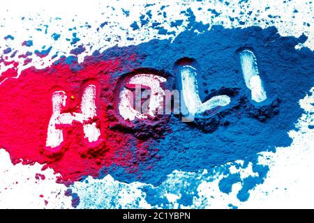 abstract powder splatted background. Colorful powder explosion on white background. Colored cloud. Colorful dust explode. Paint Stock Photo