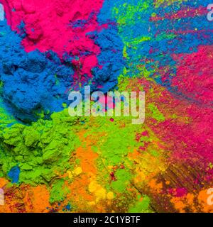 Holi Colorful festival of colored paints of powders and dust. colorful  background. Holiday bright colors for the entertainment Stock Photo - Alamy