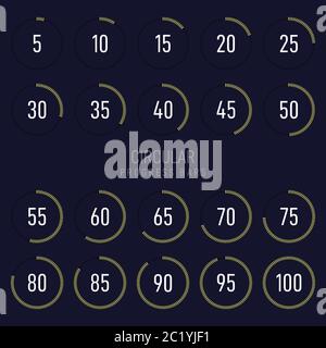 Collection of modern futuristic circular progress loading bar and ...