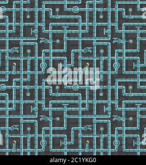 Industrial pipe valve pattern seamless Stock Vector Image & Art - Alamy