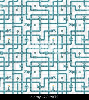 Plumbing pattern. Stock Vector