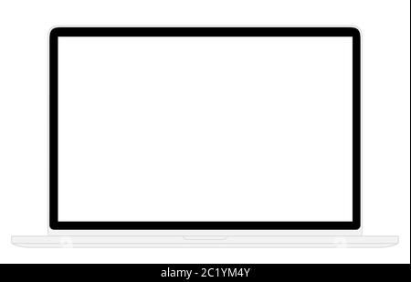 Notebook Wireframe Web Site Screen Display White Stock Vector