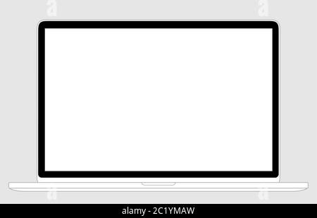 Notebook Wireframe Web Site Screen Display Grey Stock Vector
