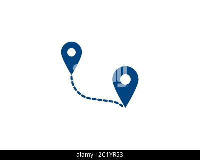 Location, map marker icon. Vector illustration, flat design. Stock Vector