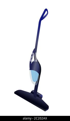 modern household vacuum cleaner. Isometric style black vacuum cleaner isolated on white Stock Vector