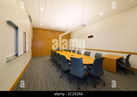 New jury deliberation room in a courthouse Stock Photo