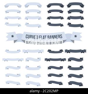 curved banners Stock Vector