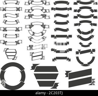 heraldic banners and ribbons Stock Vector