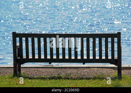 Bench in water Stock Photo - Alamy