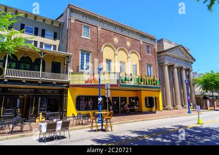 Phoenixville, PA, USA - June 14, 2020: In 1958, the science fiction movie, The Blob, starring Steve McQueen, was filmed at The Colonial Theatre. Blobf Stock Photo