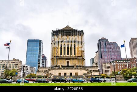 The War Memorial in Indianapolis, USA Stock Photo