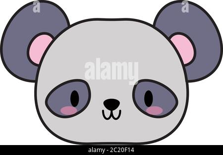 Cute Kawaii Animals Cartoons Line and Fill Style Icon Set Vector Design  Stock Vector - Illustration of animals, panda: 189574234