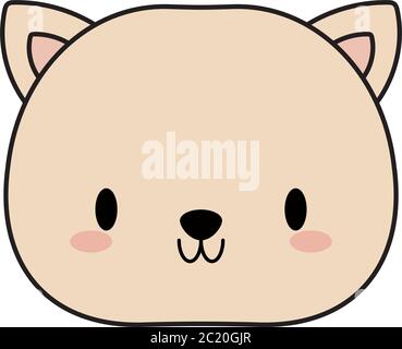 Cute cat cartoon line and fill style icon design, Kawaii animal zoo life  nature and character theme Vector illustration Stock Vector Image & Art -  Alamy