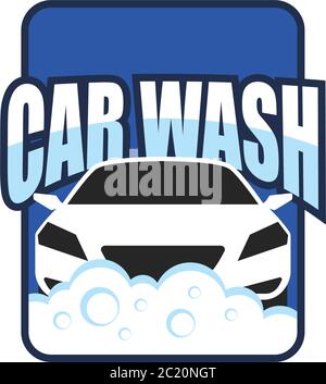 car wash service logo, vector illustration Stock Vector